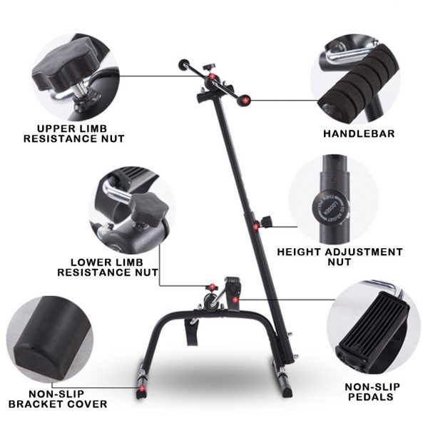 Lazy Fitness Stepper Upper And Lower Limbs Exercise Bike Thigh Workout Machine Gym Indoor Cycling Stationary Bike For Home