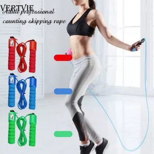 Professional Sponge Jump Rope With Electronic Counter Adjustable Fast Speed Counting Jump Rope Skipping Wire Fittness Gear