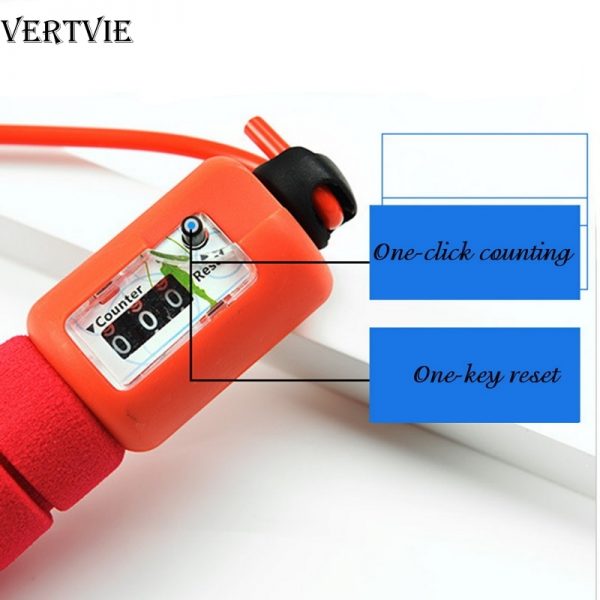 Professional Sponge Jump Rope With Electronic Counter Adjustable Fast Speed Counting Jump Rope Skipping Wire Fittness Gear