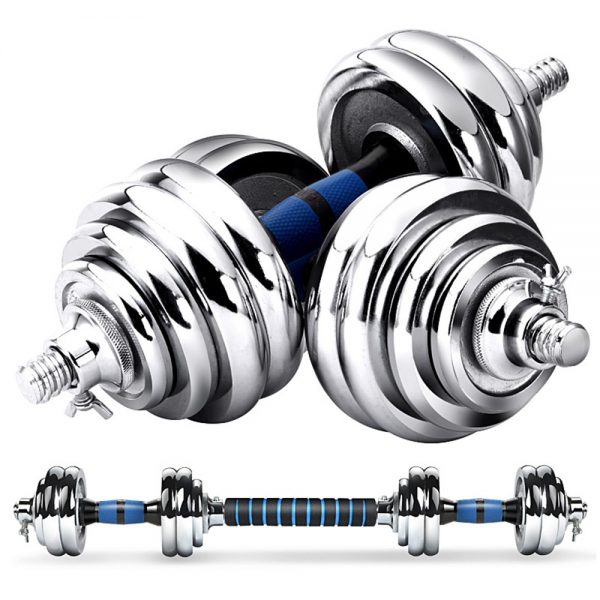 20kg 50mm diameter electroplated cast iron dumbbell men's weight adjustable barbell sports equipment.