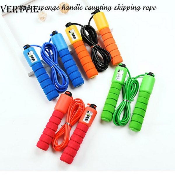 Professional Sponge Jump Rope With Electronic Counter Adjustable Fast Speed Counting Jump Rope Skipping Wire Fittness Gear