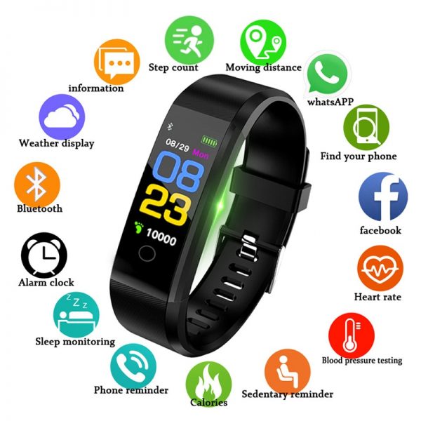 Sport Smart Watch Wristband Fitness Tracker Watch Health Heart Rate Band Blood Pressure Waterproof Smart Bracelet Smartband