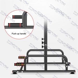 728 Indoor Fitness Single Parallel Bars Multifunctional Pull Up Bar With Suction Cup 5 Gears Adjustable Height Horizontal Bar